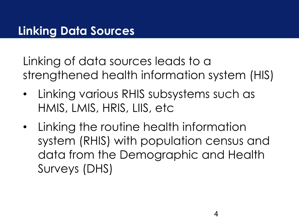 linking data sources