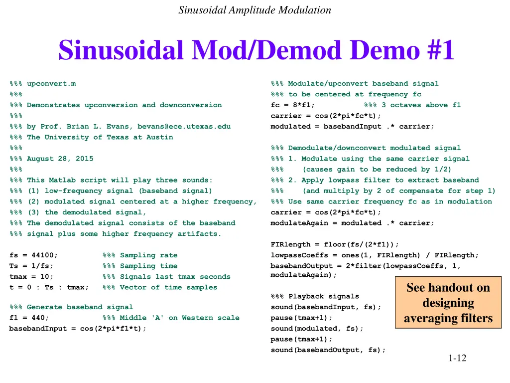 sinusoidal amplitude modulation 4