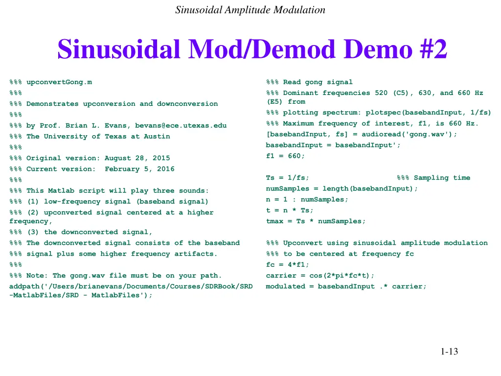 sinusoidal amplitude modulation 5
