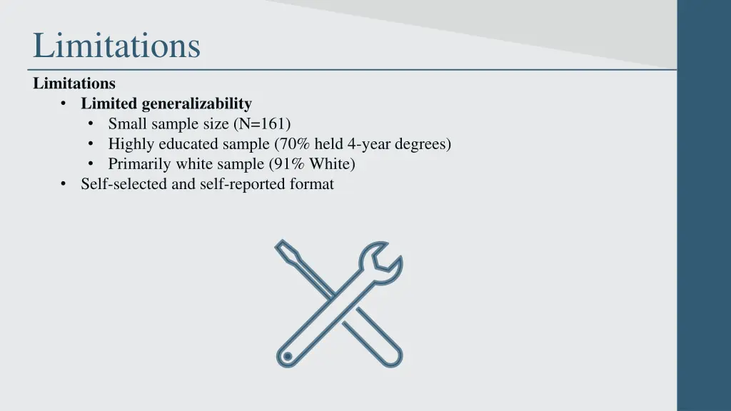 limitations limitations limited generalizability