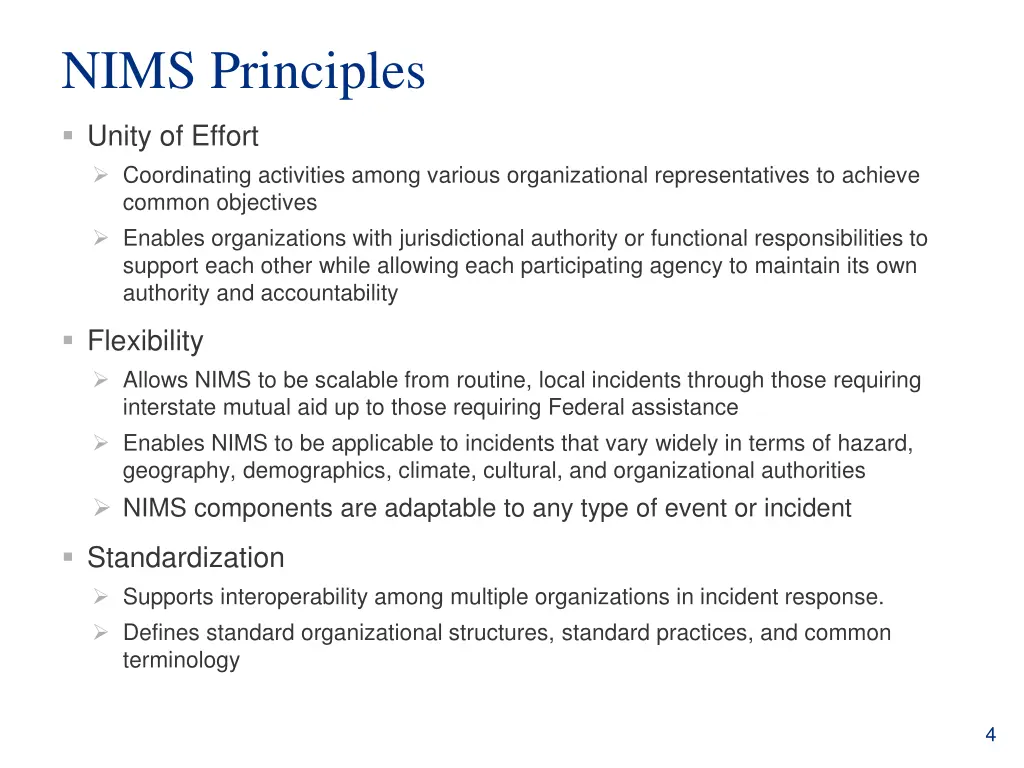 nims principles