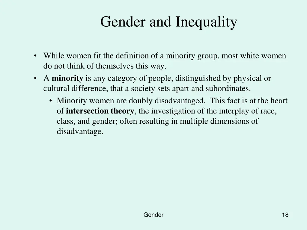 gender and inequality 2