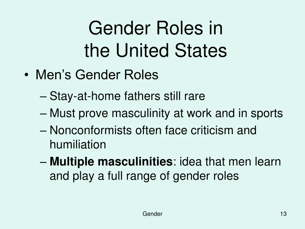 gender roles in the united states men s gender