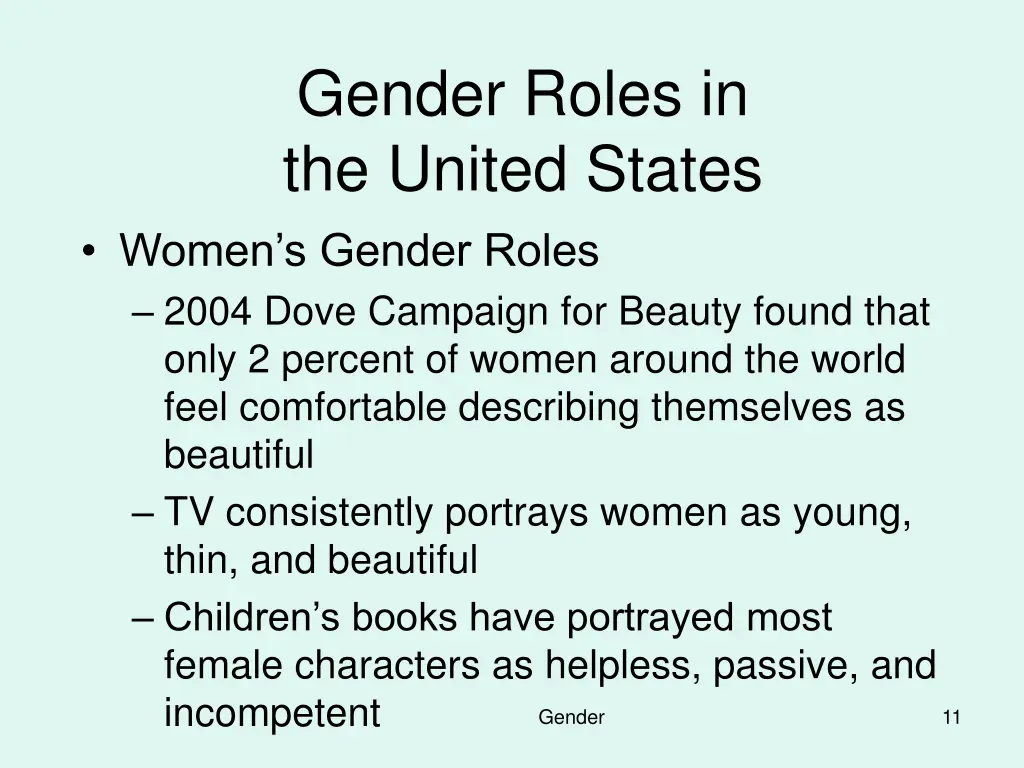 gender roles in the united states women s gender