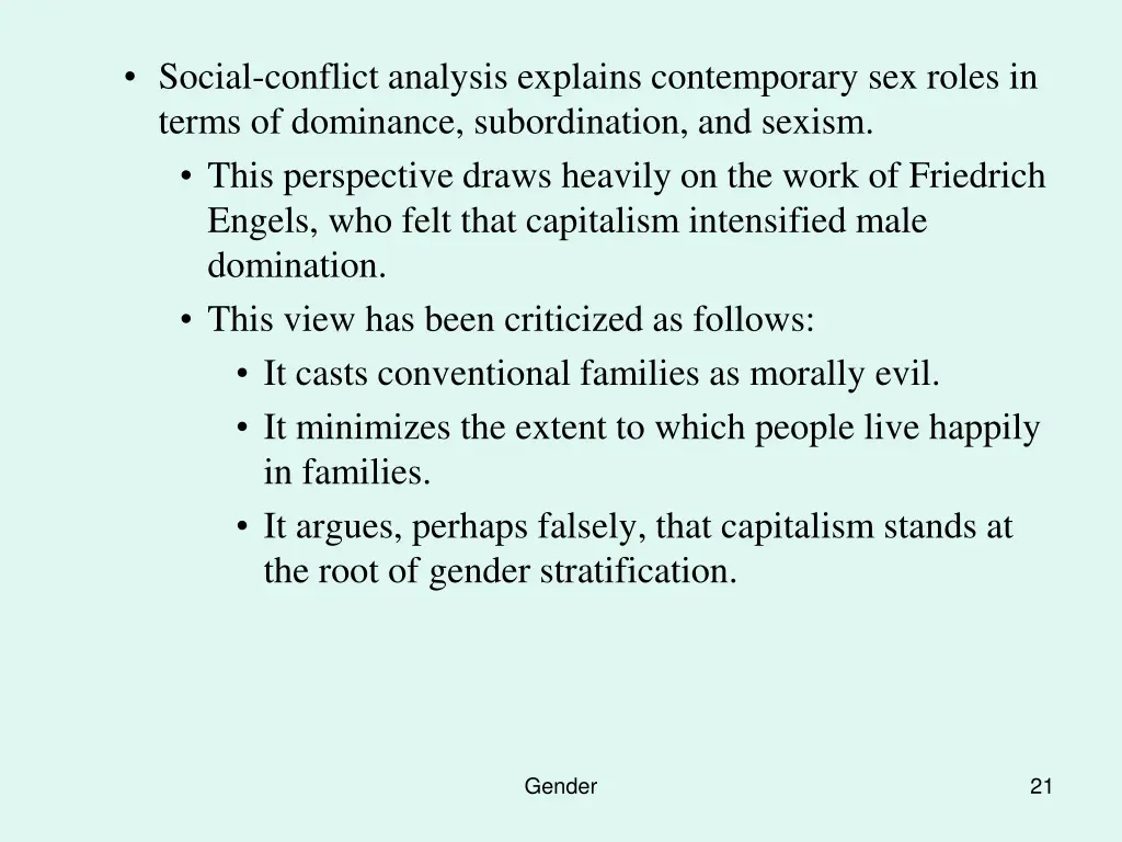 social conflict analysis explains contemporary