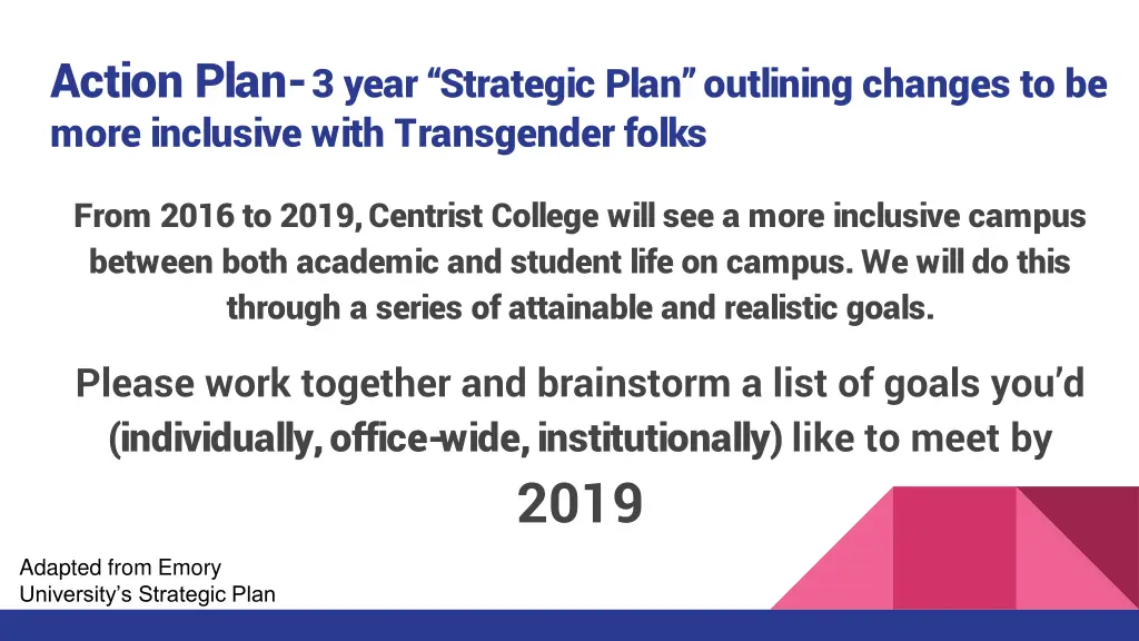 action plan 3 year strategic plan outlining
