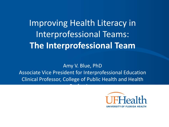 improving health literacy in interprofessional