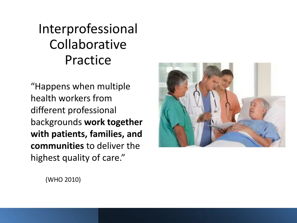 interprofessional collaborative practice