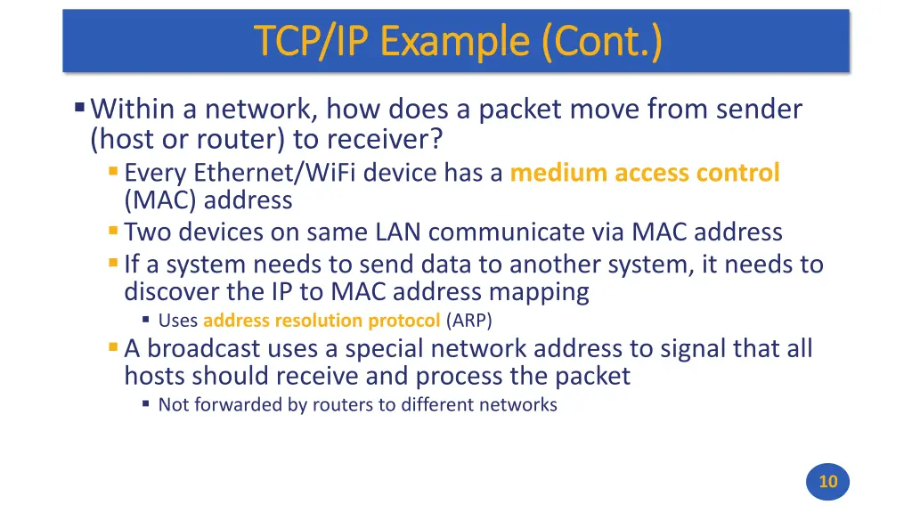 tcp ip example cont tcp ip example cont