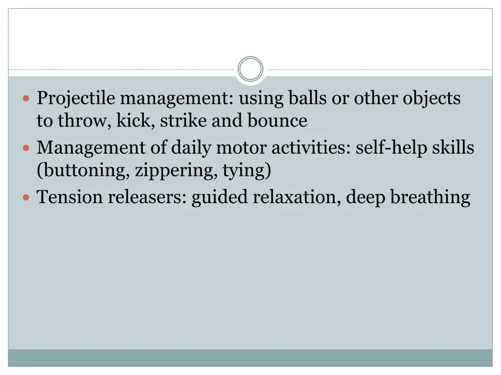 projectile management using balls or other