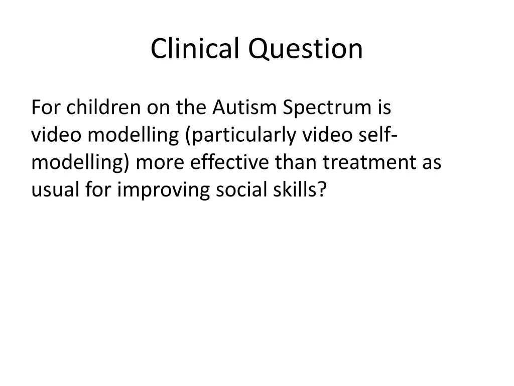 clinical question