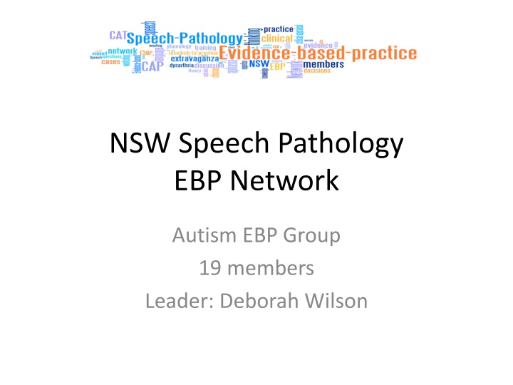 nsw speech pathology ebp network