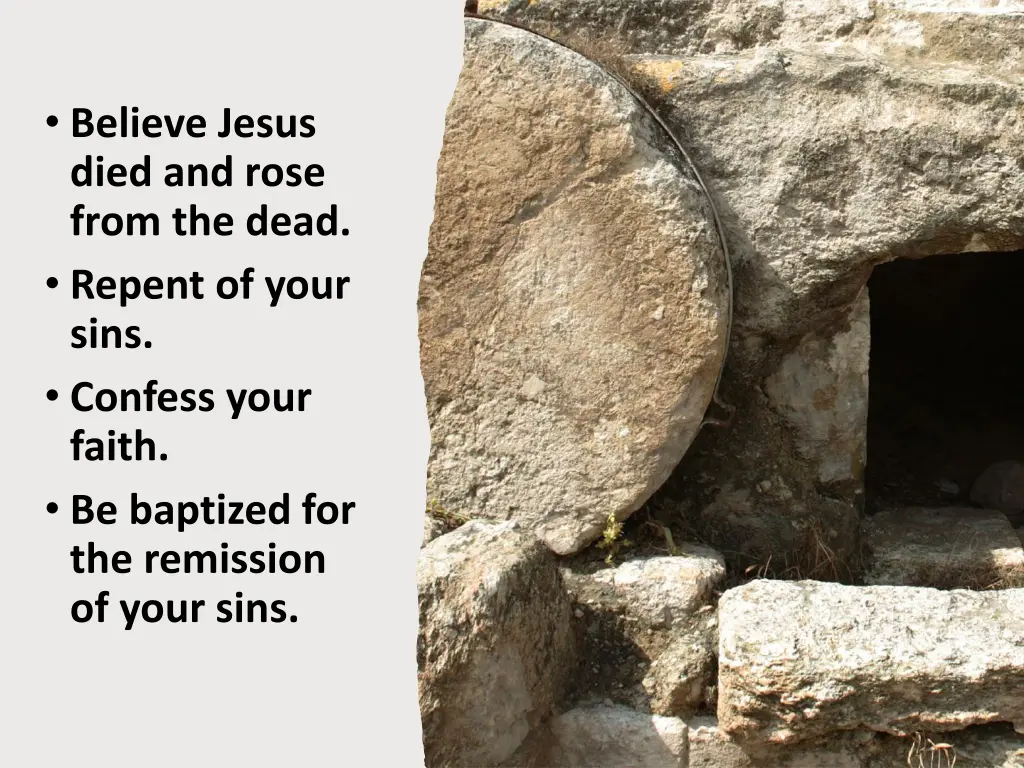 believe jesus died and rose from the dead repent