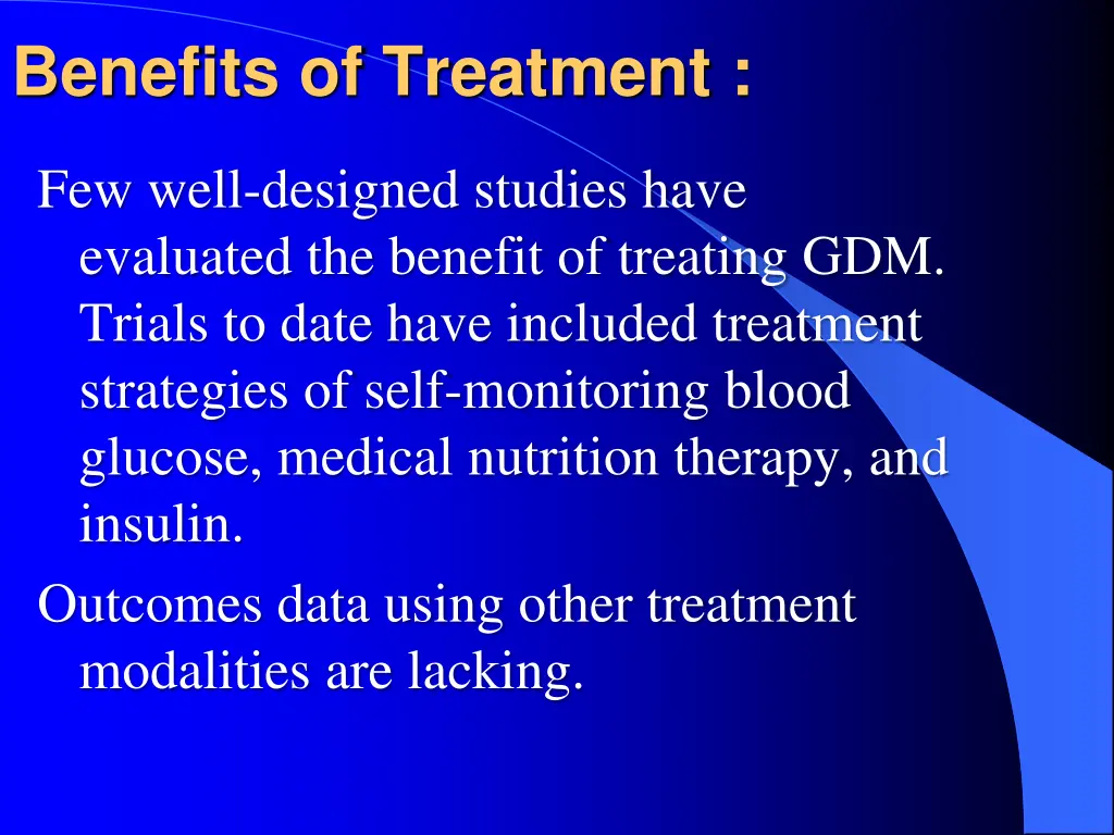benefits of treatment