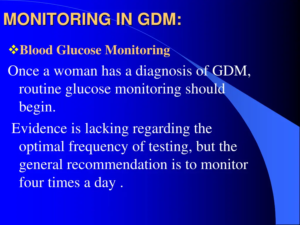 monitoring in gdm