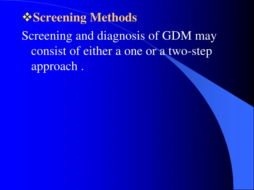 screening methods screening and diagnosis