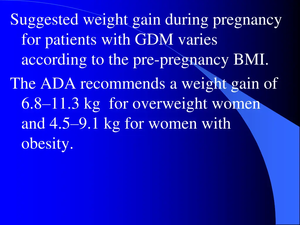 suggested weight gain during pregnancy