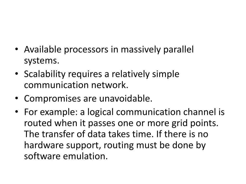 available processors in massively parallel