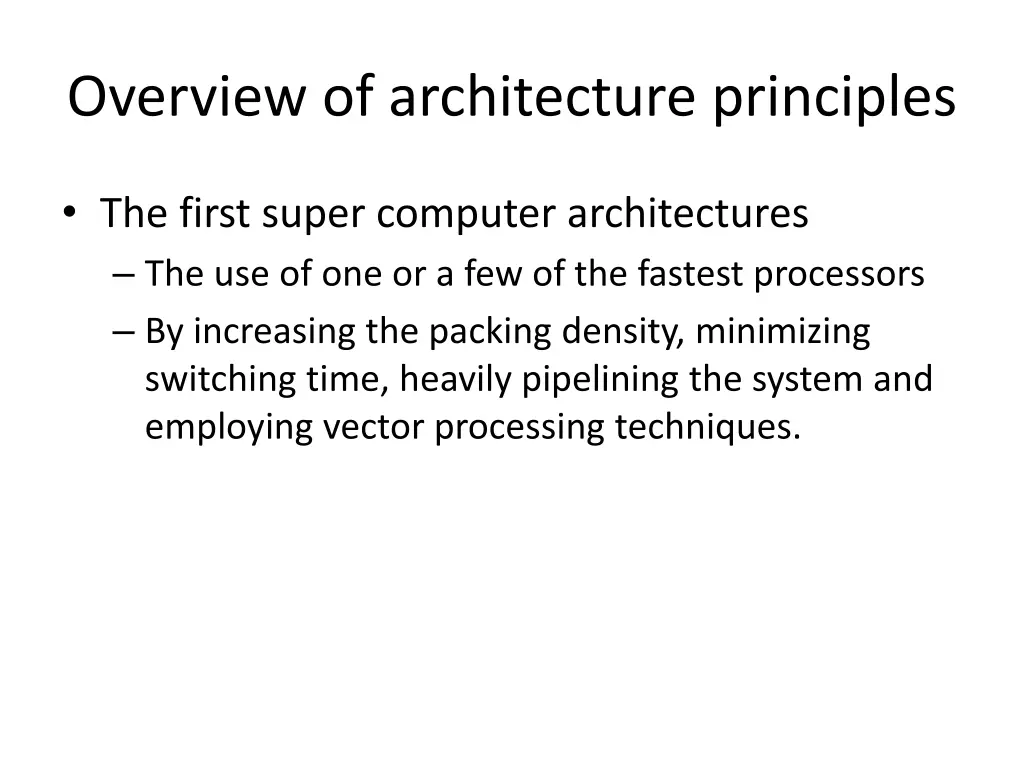 overview of architecture principles