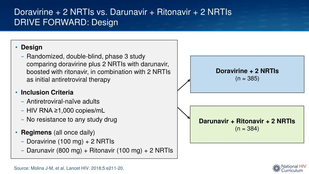 doravirine 2 nrtis vs darunavir ritonavir 2 nrtis 1
