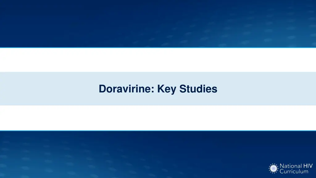 doravirine key studies