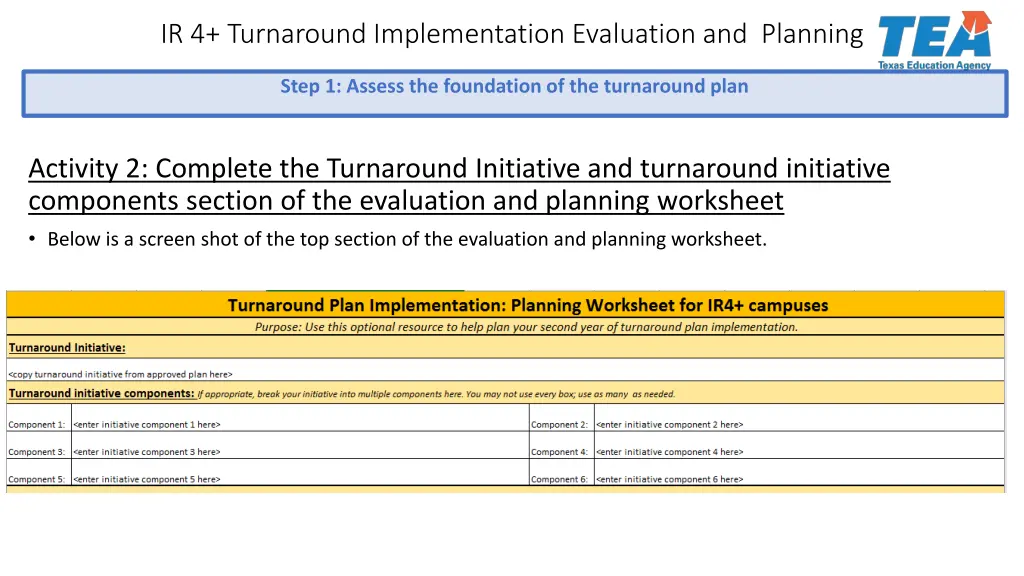 ir 4 turnaround implementation evaluation 5