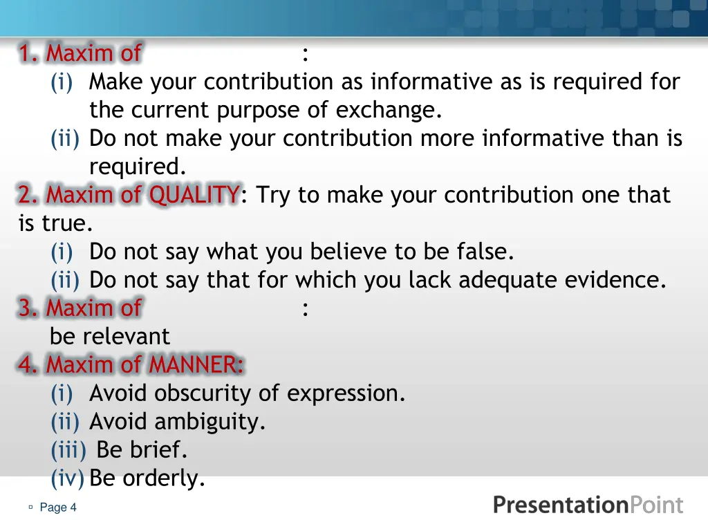 1 maxim of i make your contribution