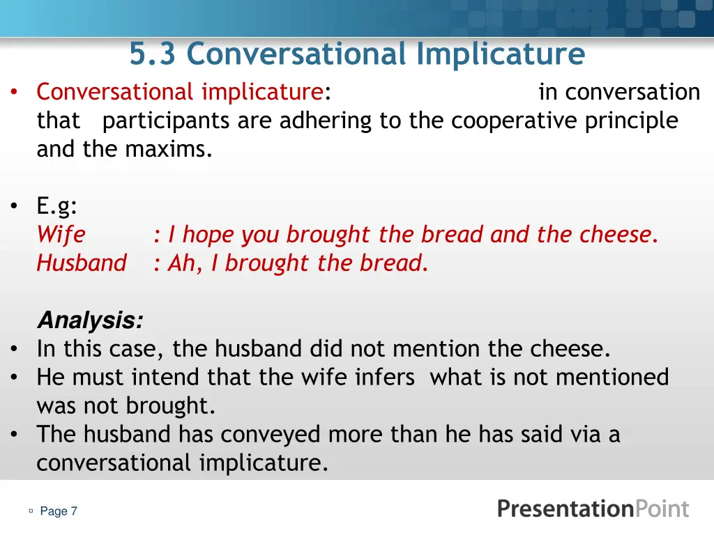 5 3 conversational implicature conversational