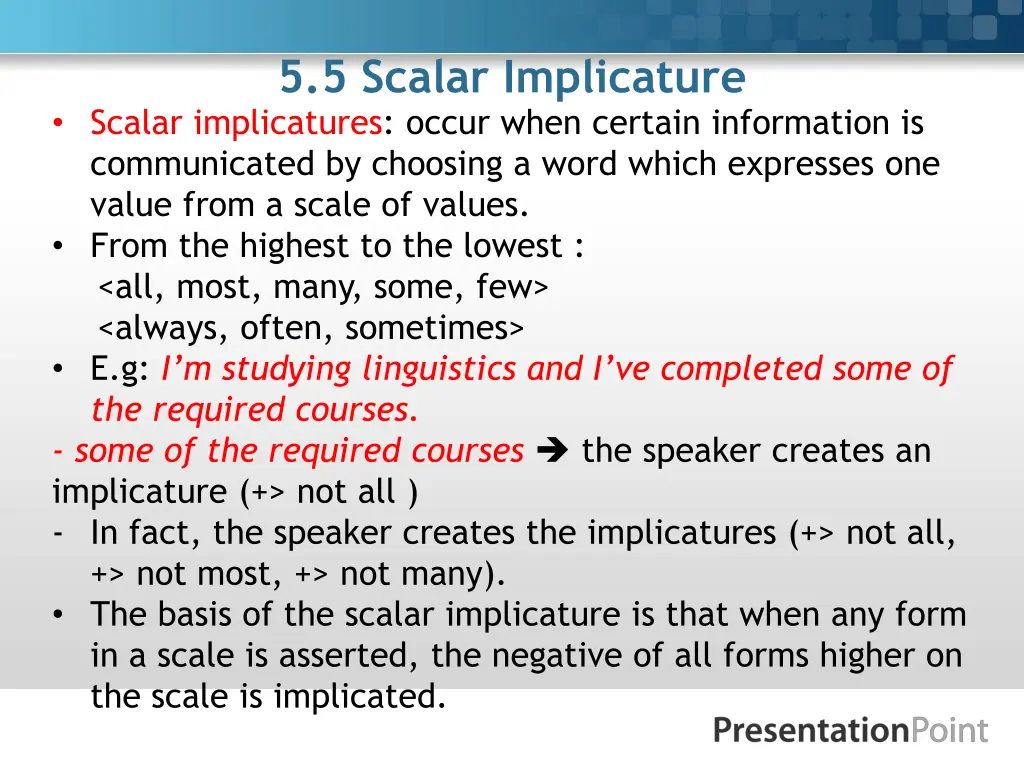 5 5 scalar implicature scalar implicatures occur