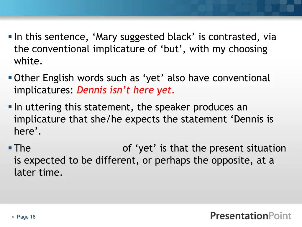 in this sentence mary suggested black