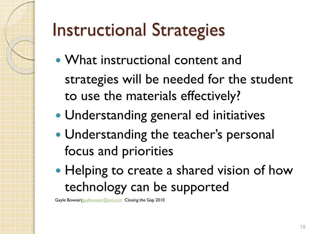 instructional strategies