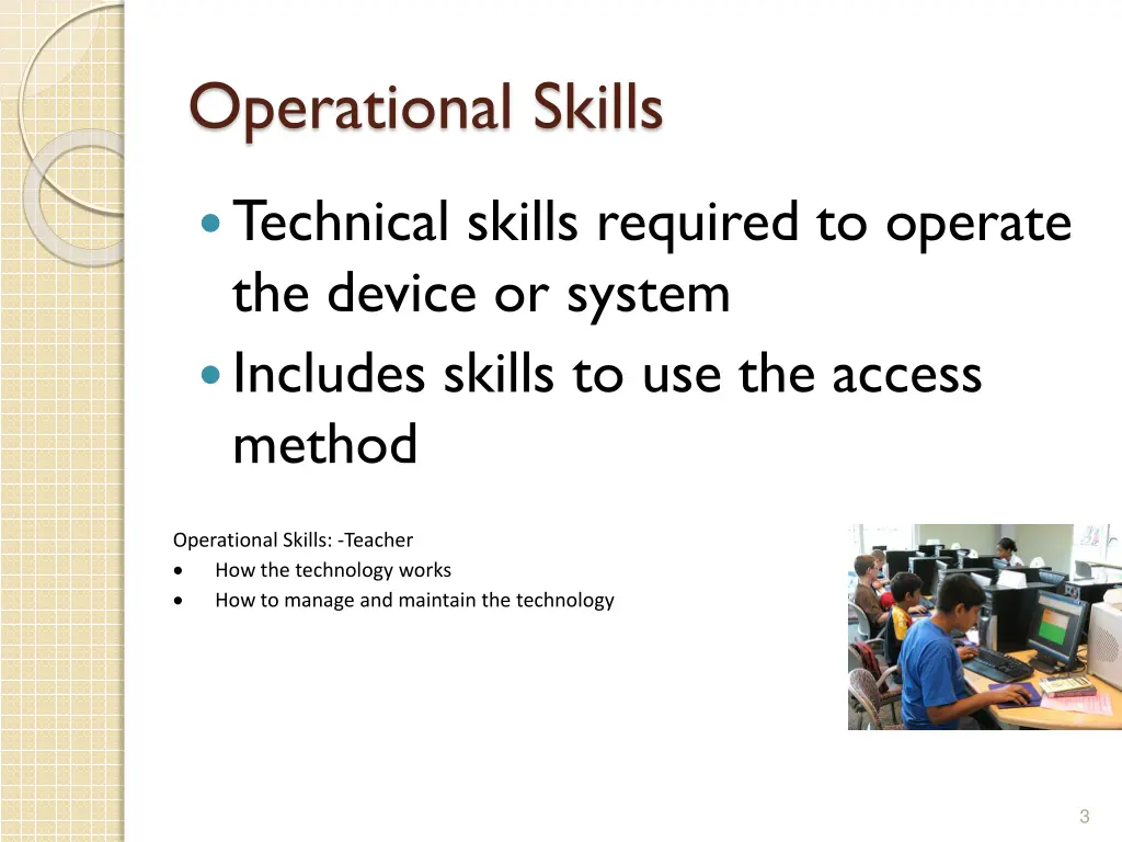 operational skills