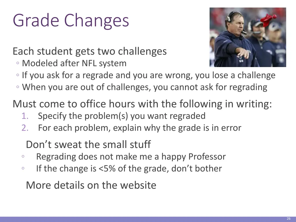 grade changes