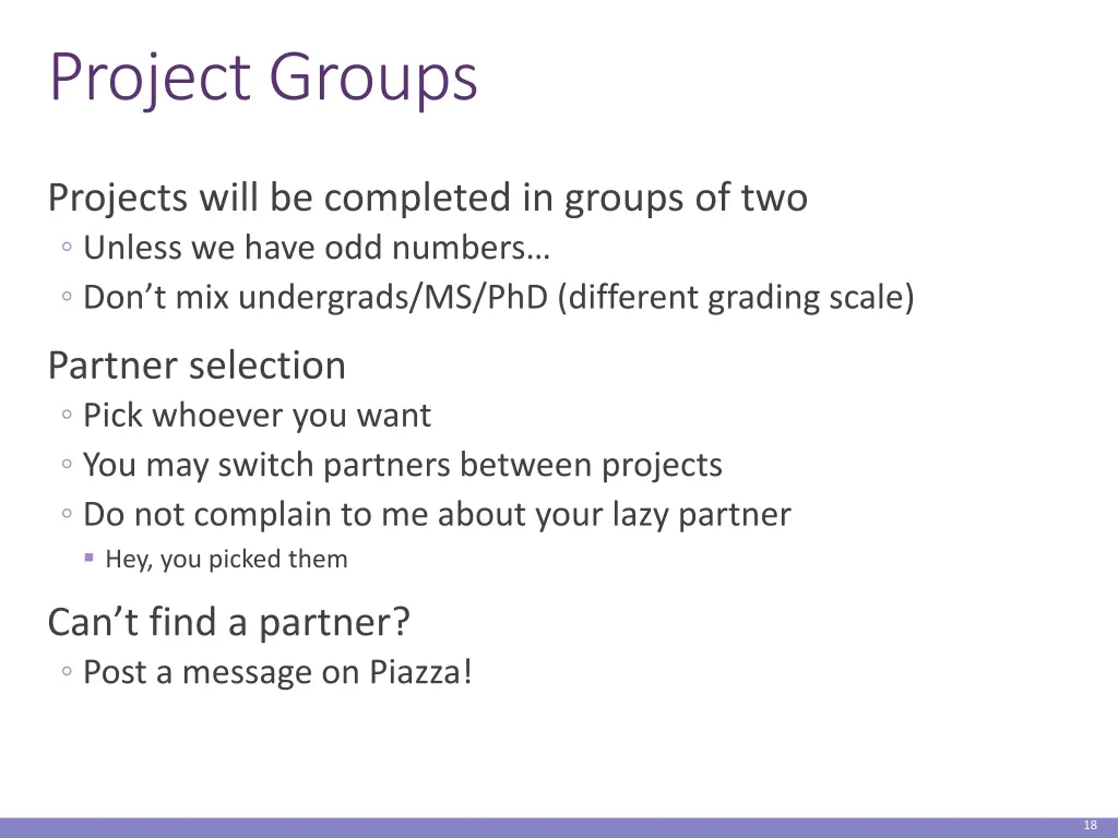 project groups