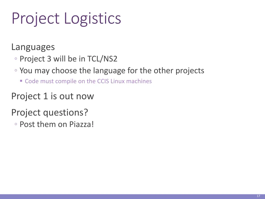 project logistics