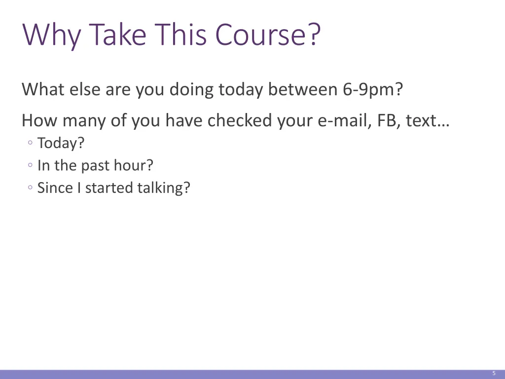 why take this course