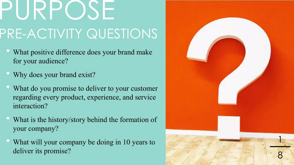 purpose pre activity questions