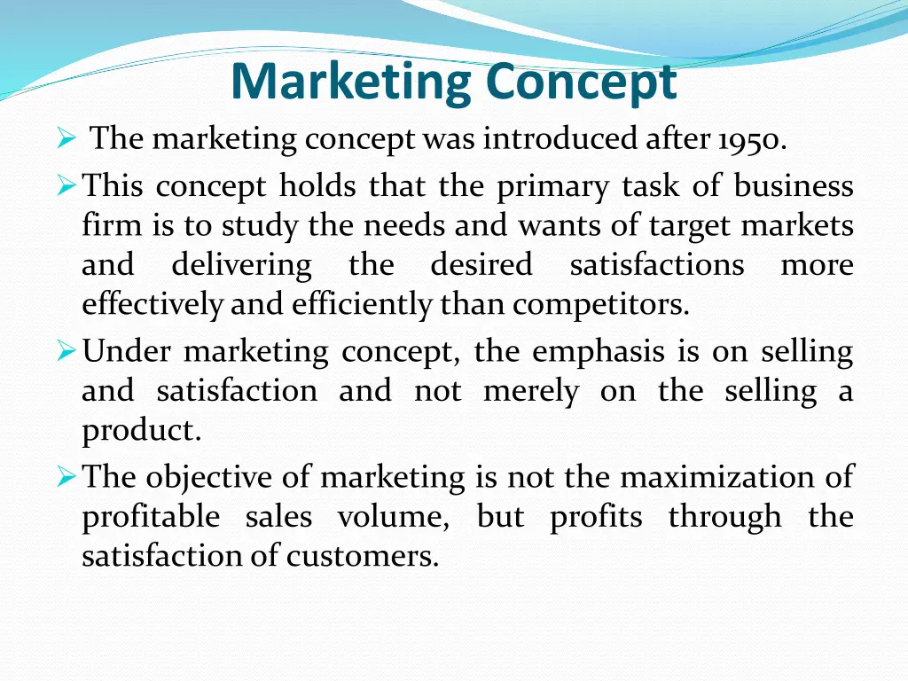 marketing concept the marketing concept