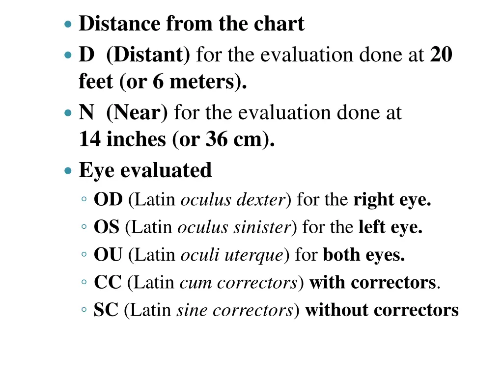 distance from the chart d distant