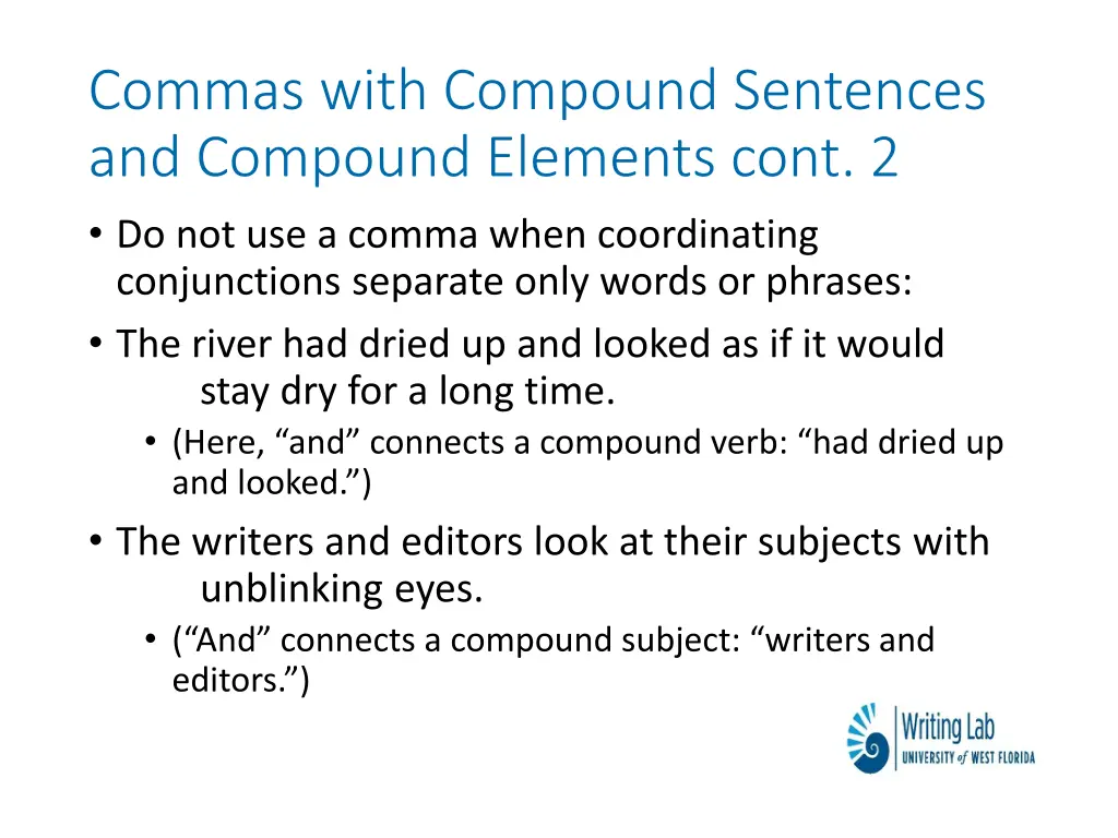 commas with compound sentences and compound 2