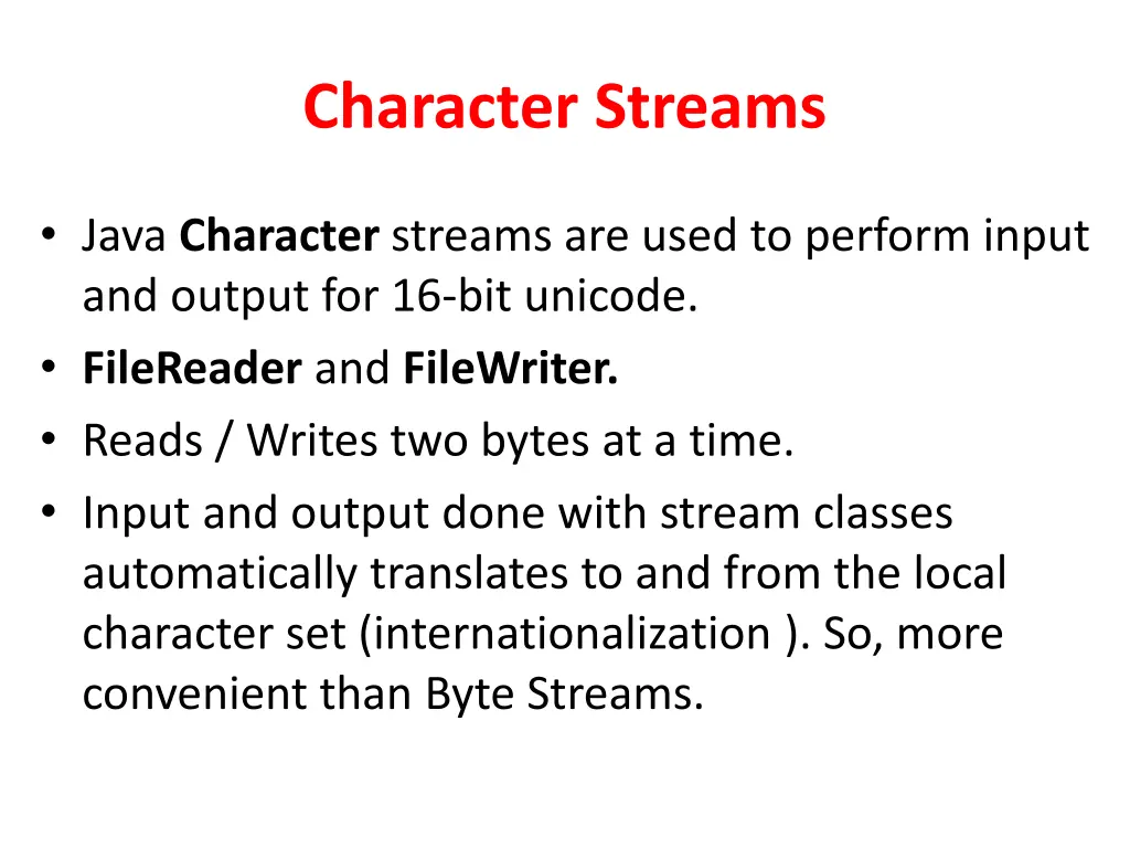 character streams