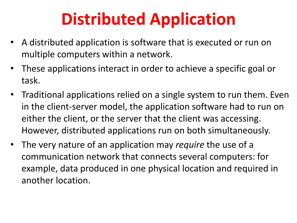 distributed application
