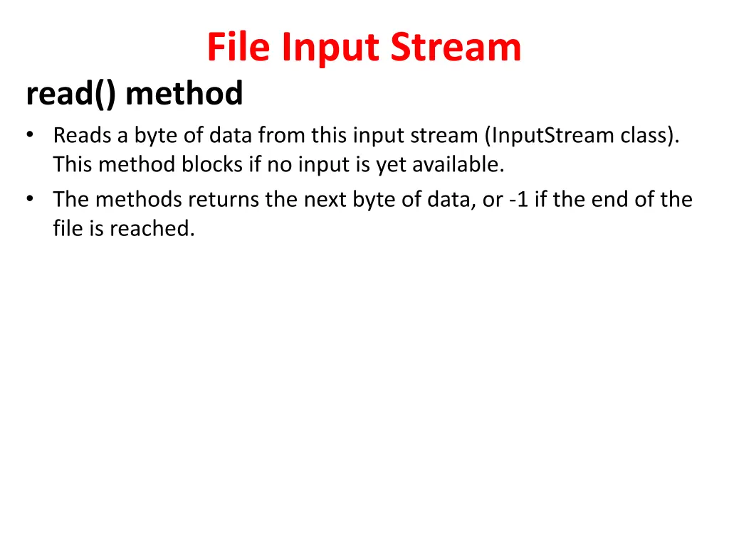 file input stream