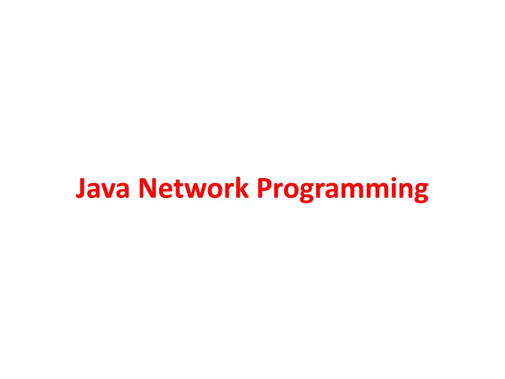 java network programming