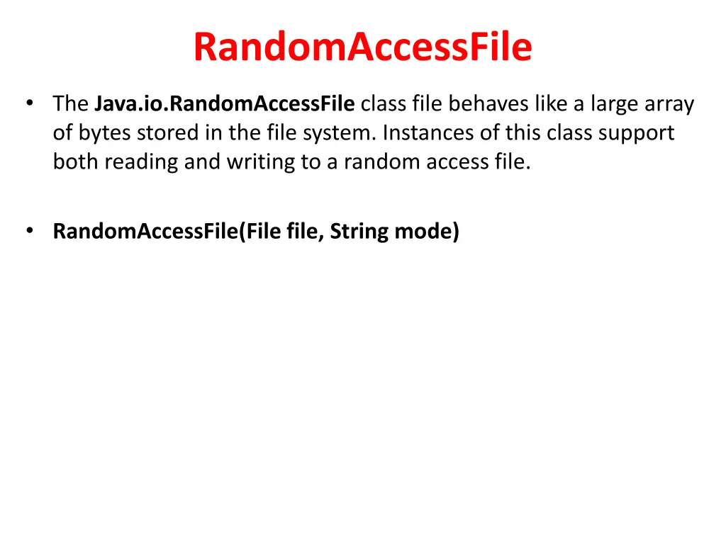 randomaccessfile
