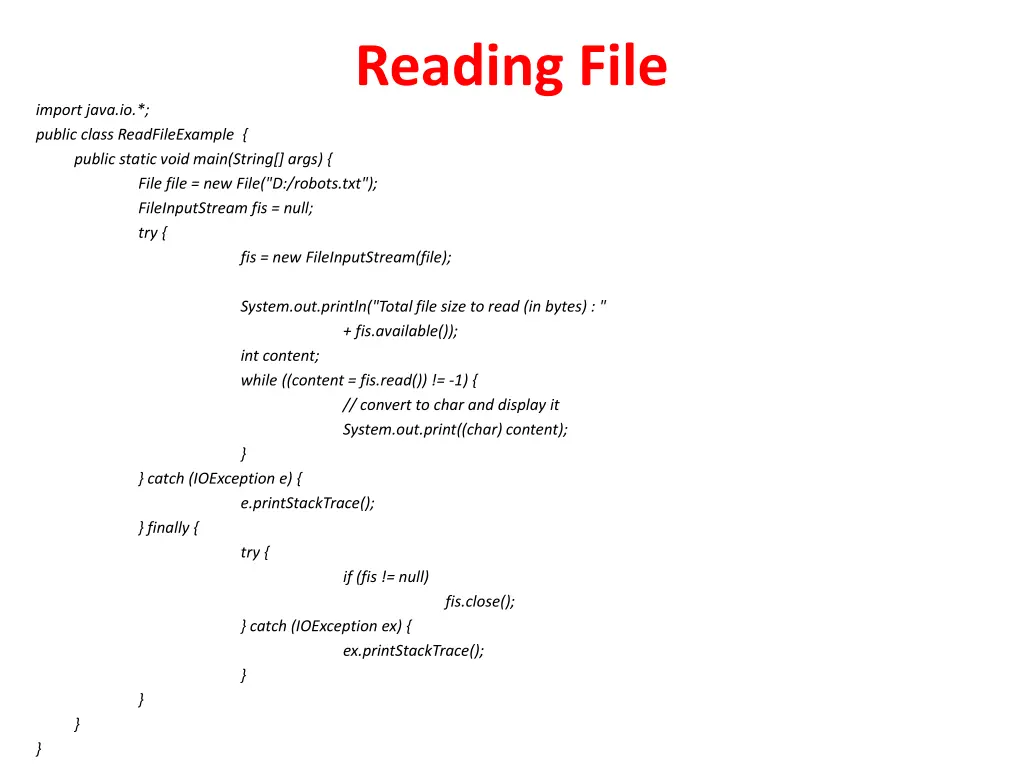 reading file