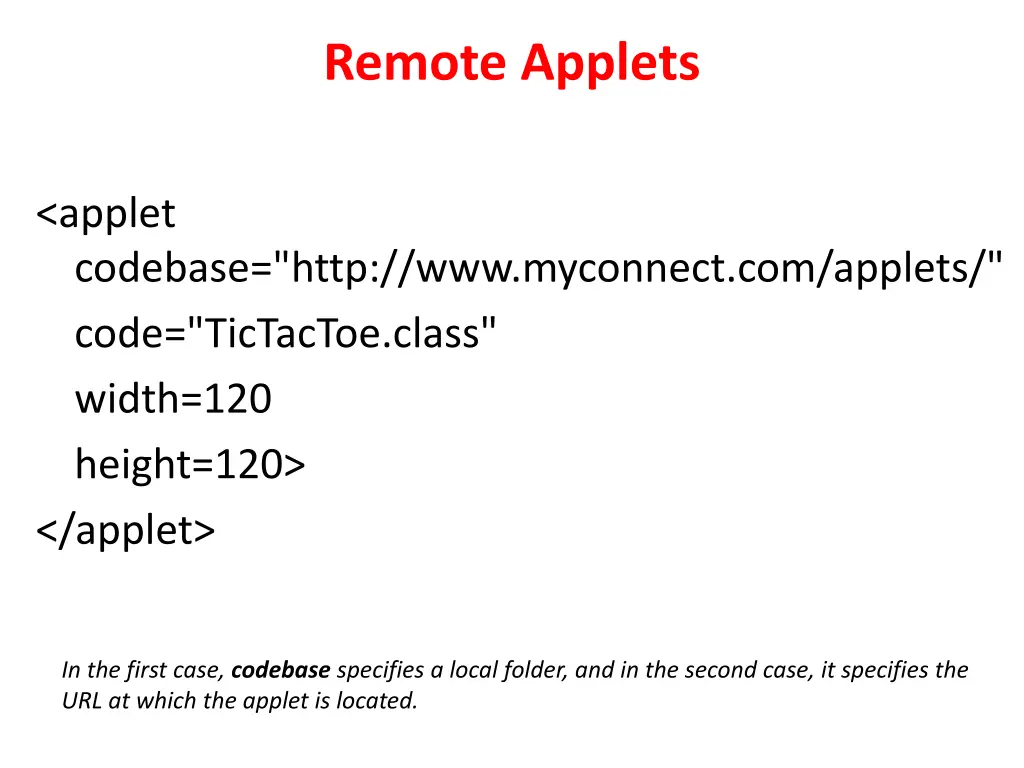 remote applets 1