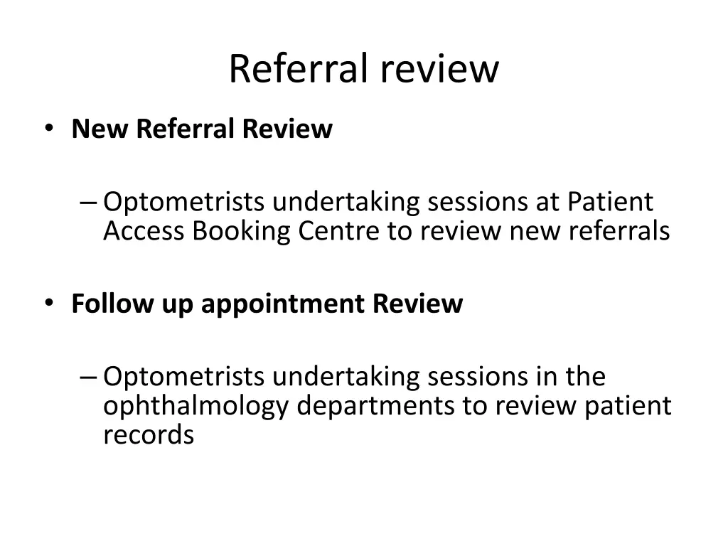 referral review