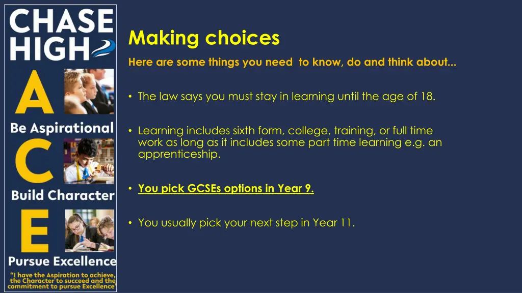 making choices