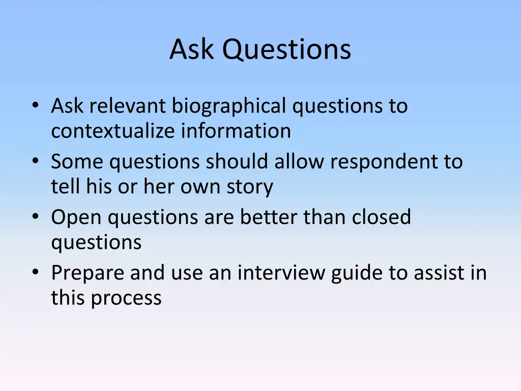 ask questions